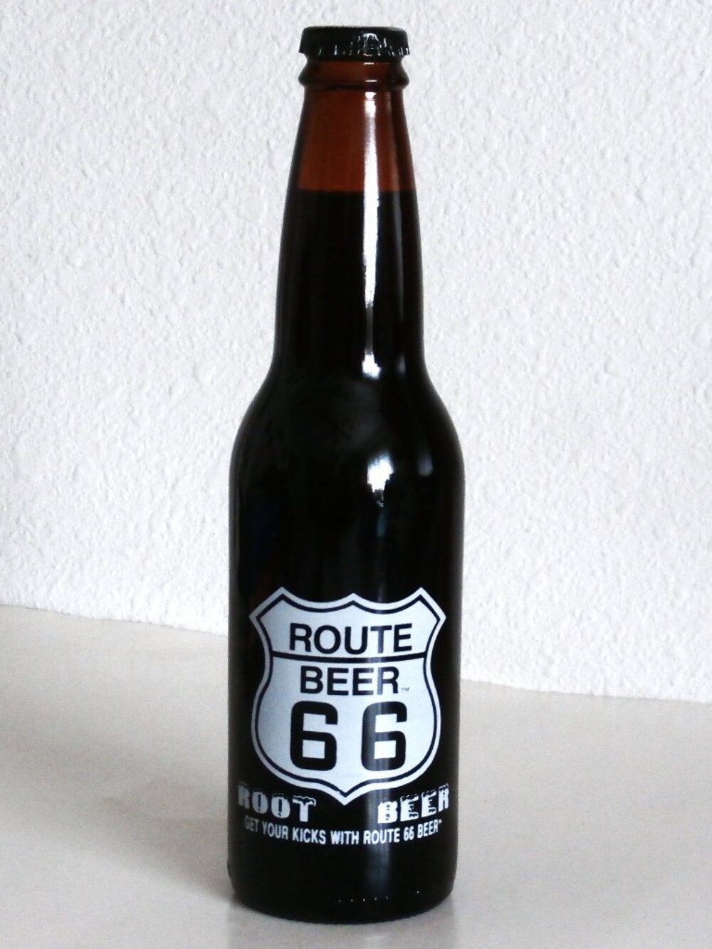 Full Sealed ROUTE BEER 66 Root Beer Soda  12 OZ Brown Glass Bottle